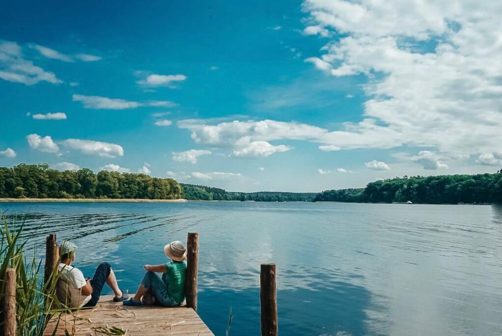 Holzhaus Direkt Am See Priepert Esterno foto